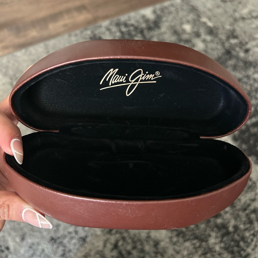 Maui Jim Sunglasses Large Clam Shell Hard Case Only Brown - Picture 5 of 9
